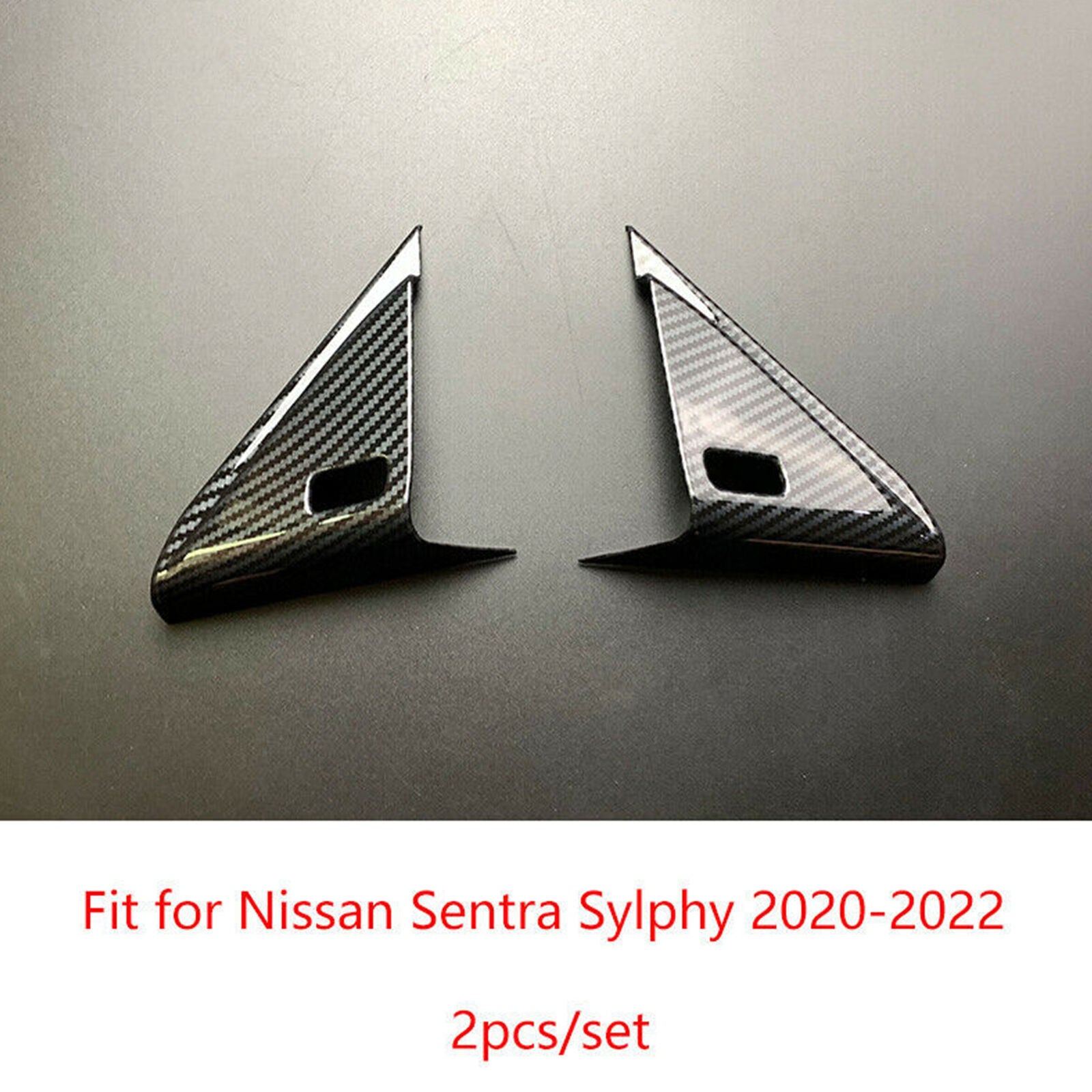 for Nissan Sentra Sylphy 2020-2022 Carbon Fiber Front Triangle A-Pillar Cover