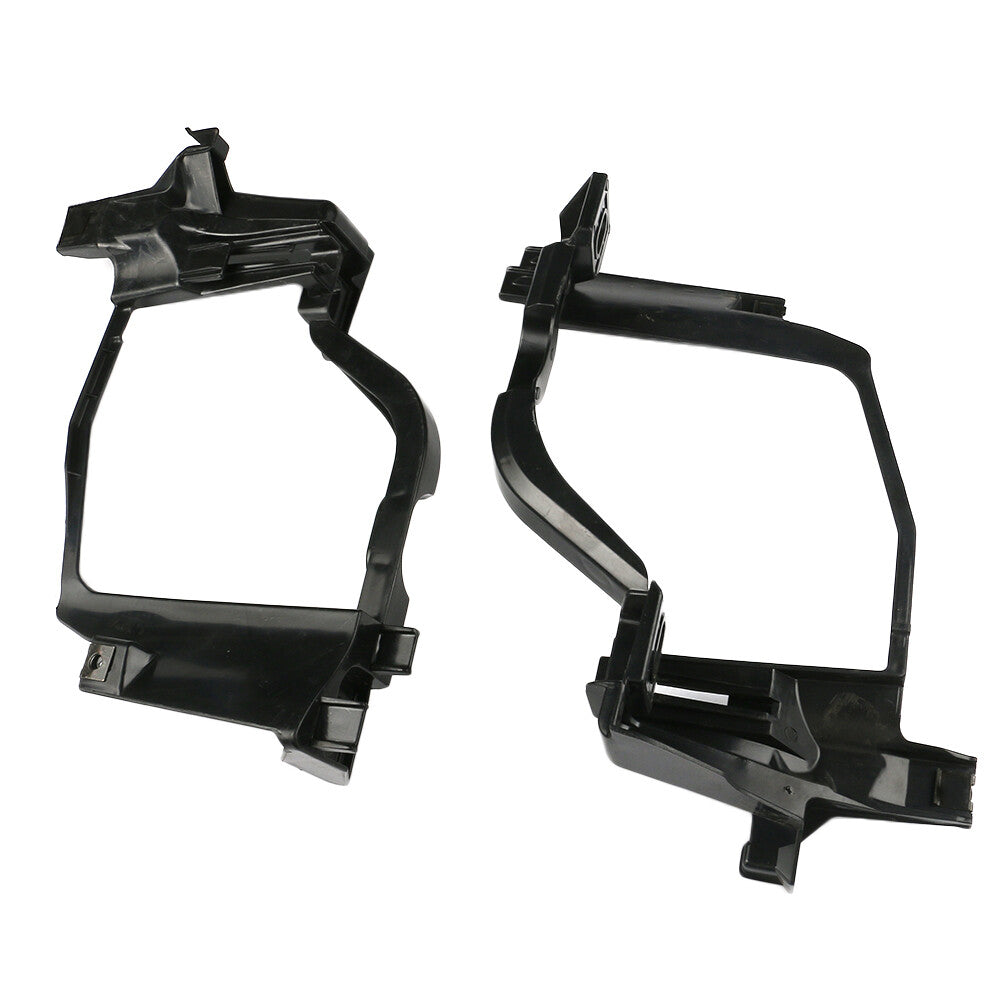 One pair of headlight brackets, left + right, suitable for 525i, 528i, 535i, 545i, 550i. n