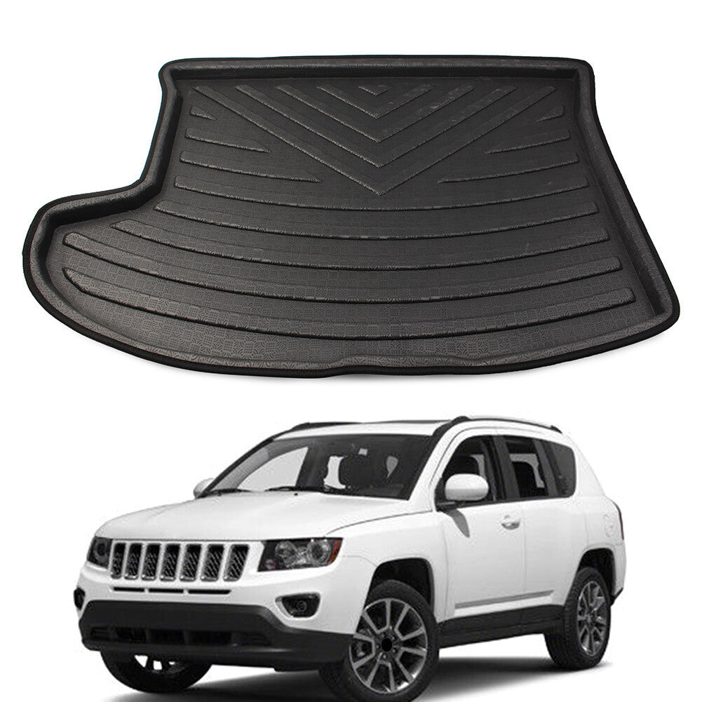 Car Rear Trunk Cargo Mat Liner Boot Floor Tray Carpet Fit for Jeep Compass 2007-14