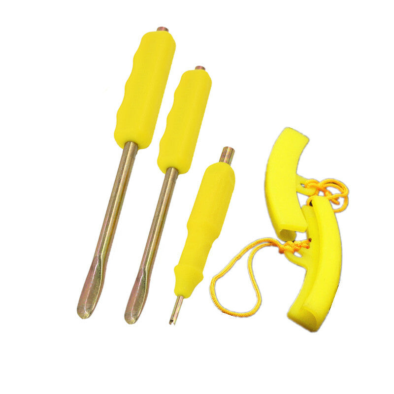 3Pcs Motorcycle Tire Lever Changing Spoon Tool Wheel Rim Protectors Yellow Kit
