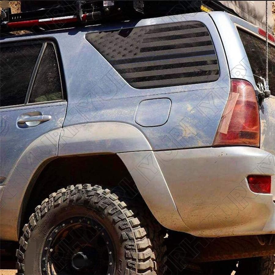 1 Pair US American Flag Stickers Rear Window Decals for Toyota for 4Runner 2003-2009