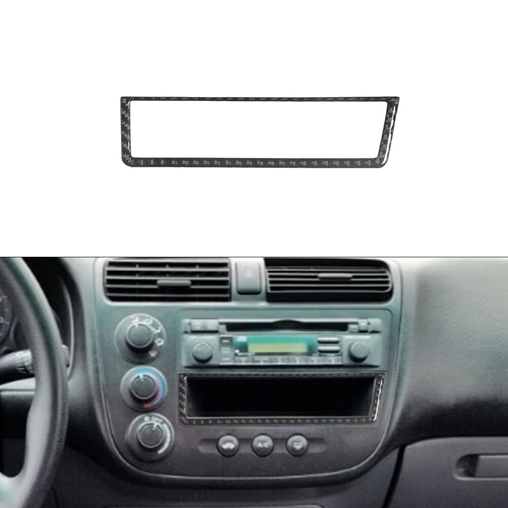 Carbon Fiber Interior Central Storage Frame Cover Trim for Honda for Civic 2003-2005