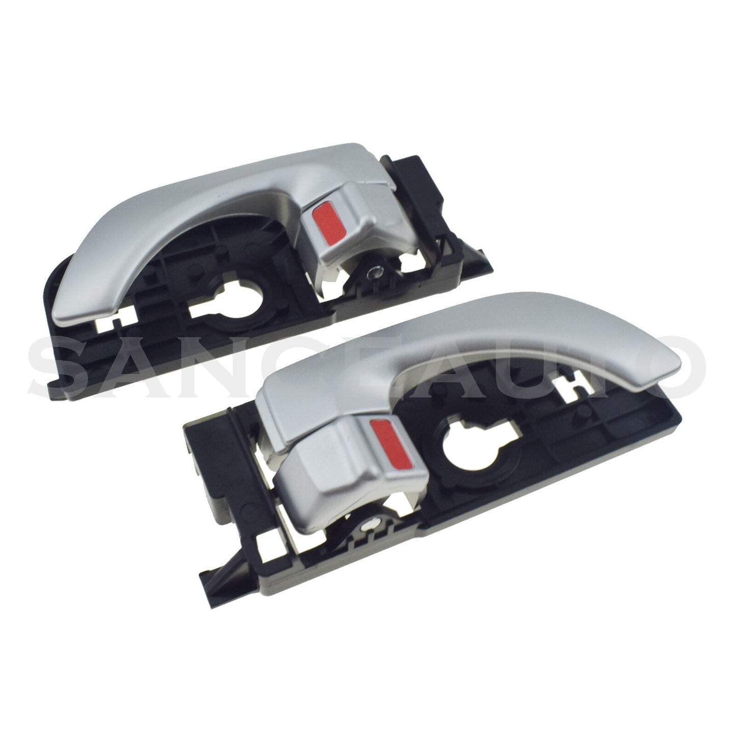 Silver front left and right inner door handles are suitable for Hyundai Sonata 2.4L and 3.3L models. (August 2005) v
