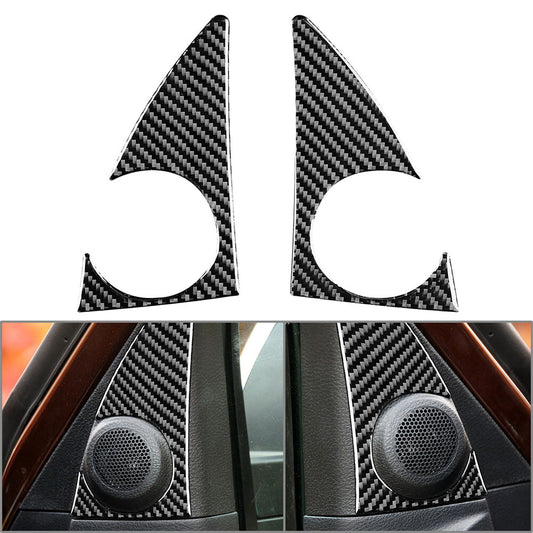 A Pillar Loudspeaker Panel Trim for Toyota Tundra 2014-2021 Carbon Fiber Black