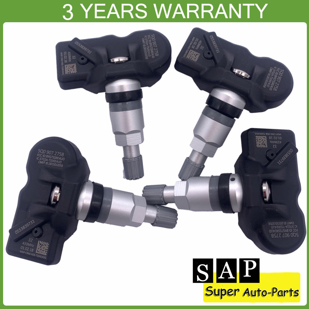 4PCS TPMS Tire Pressure Monitor Sensor for Audi for Porsche for 911 for VW for Tiguan 5Q0907275B