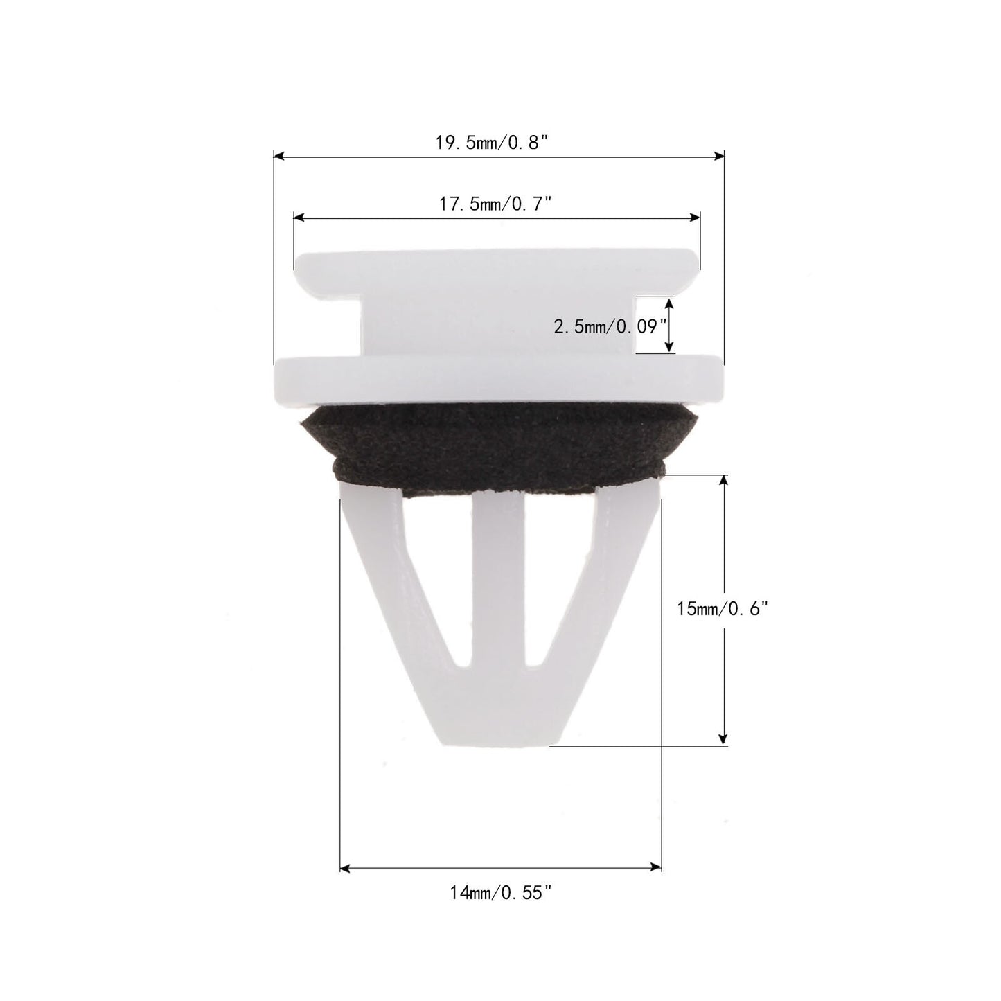 20pcs Nylon Front Fender Clips Fastener Retainer 91504-SP1-003 for Honda for Acura