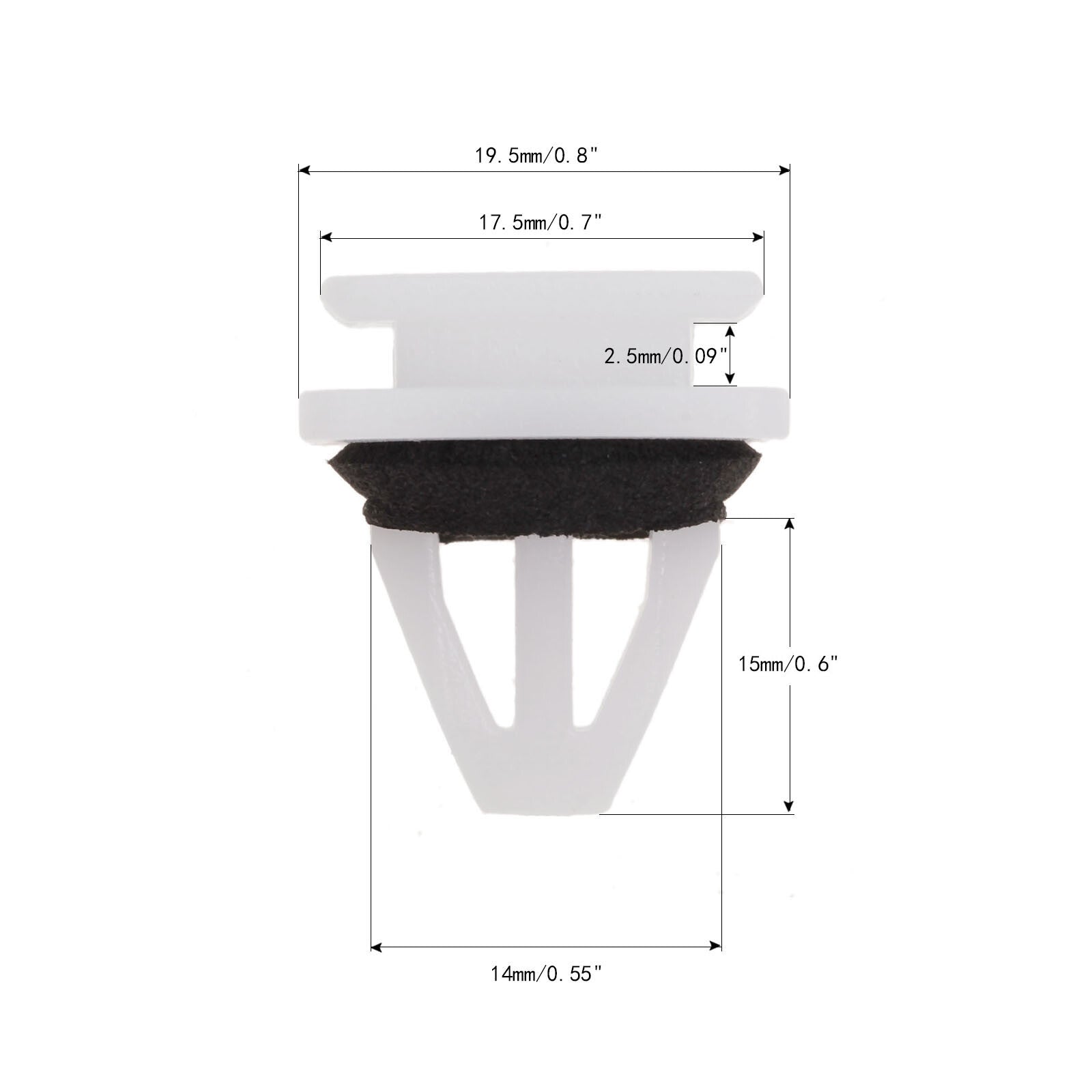 20pcs Nylon Front Fender Clips Fastener Retainer 91504-SP1-003 for Honda for Acura