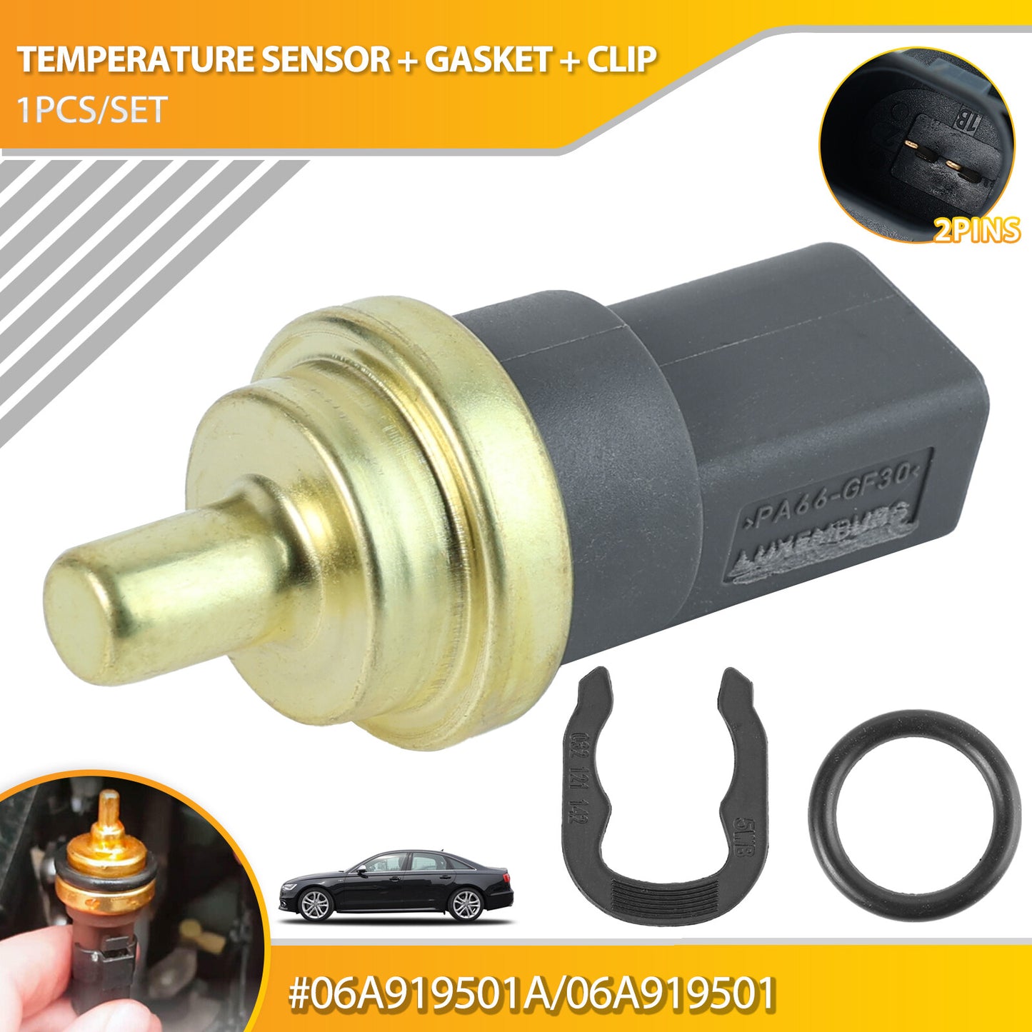 Coolant Temperature Sensor 06A919501A for Audi A3 for A4 for A5 for A6 for VW for Jetta for Seat Q