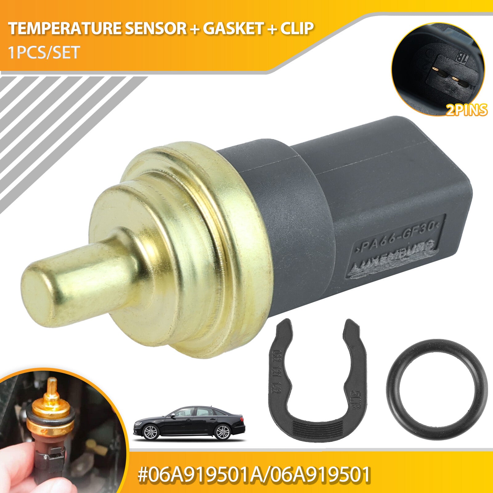 Coolant Temperature Sensor 06A919501A for Audi A3 for A4 for A5 for A6 for VW for Jetta for Seat Q