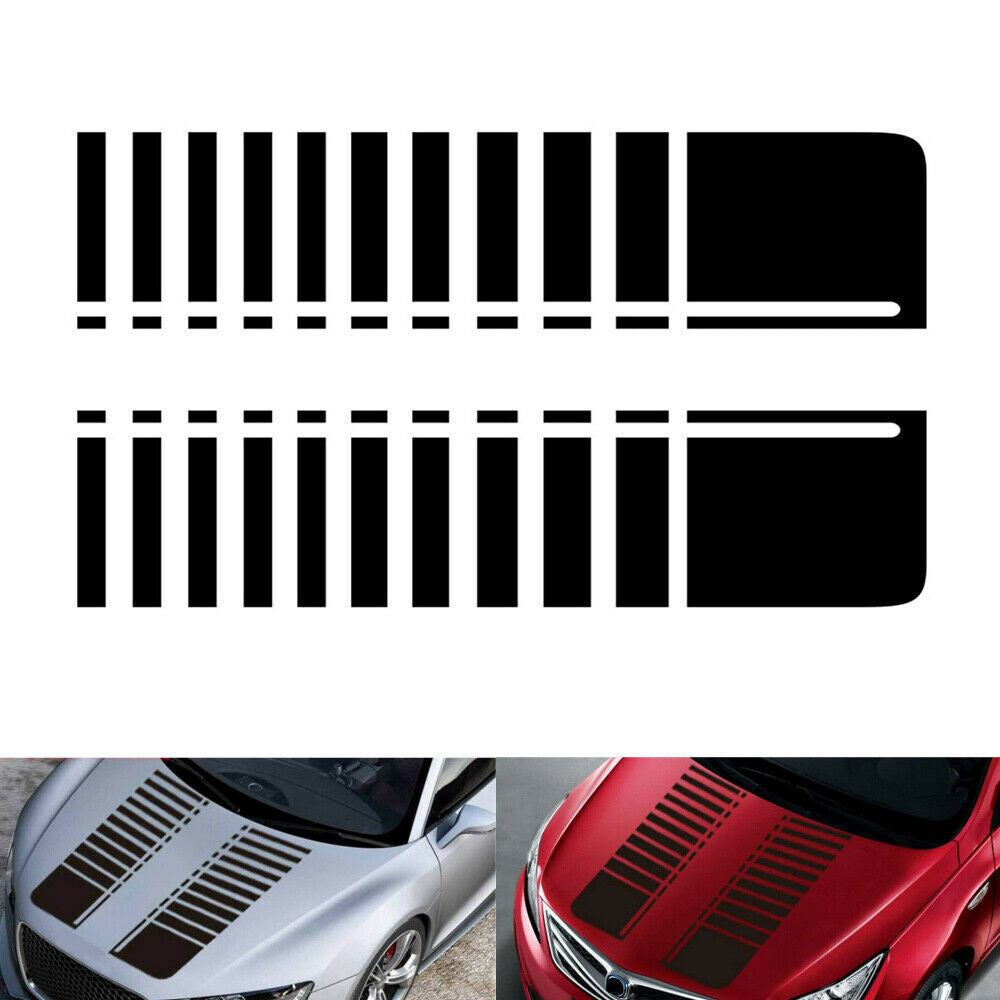 2pcs Racing Hood Stripes Decal Vinyl Stickers Universal Fit for Car SUV Truck