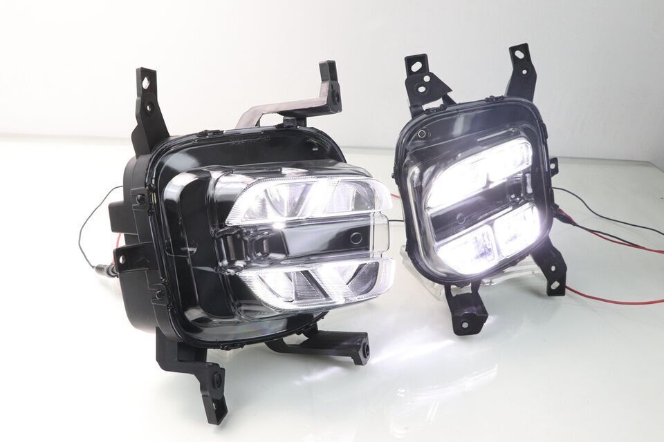 for Kia Sportage/KX5 2019-2020 Pair LED DRL Daytime Running Fog Light W/Frame