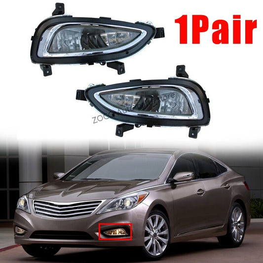 for Hyundai Azera 2011-2014 Pair Front Bumper Fog Lamp Daytime Running Light v