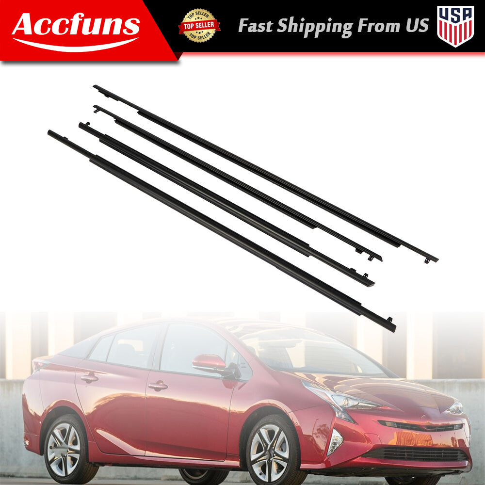 Suitable for 2010-2015 Prius door belt molded Weatherstrip 4-piece set - n
