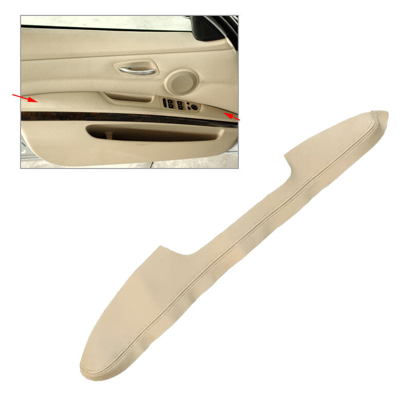 Beige Front Left Door Armrest Panel Insert Cover Trim Fit for E90 2005-2011 v