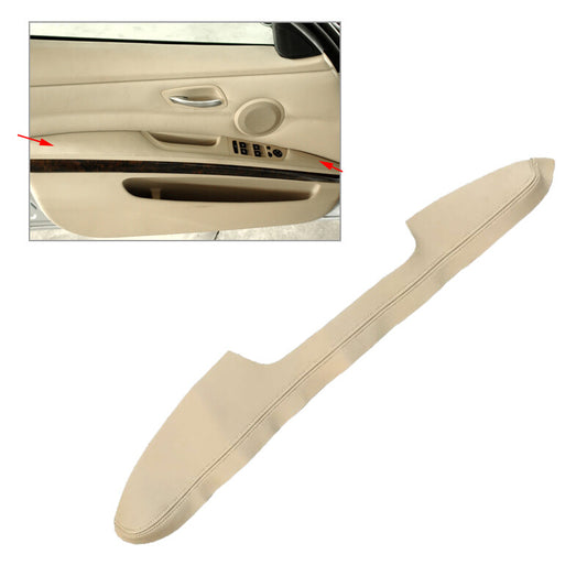 Beige Front Left Door Armrest Panel Insert Cover Trim Fit for E90 2005-2011 v