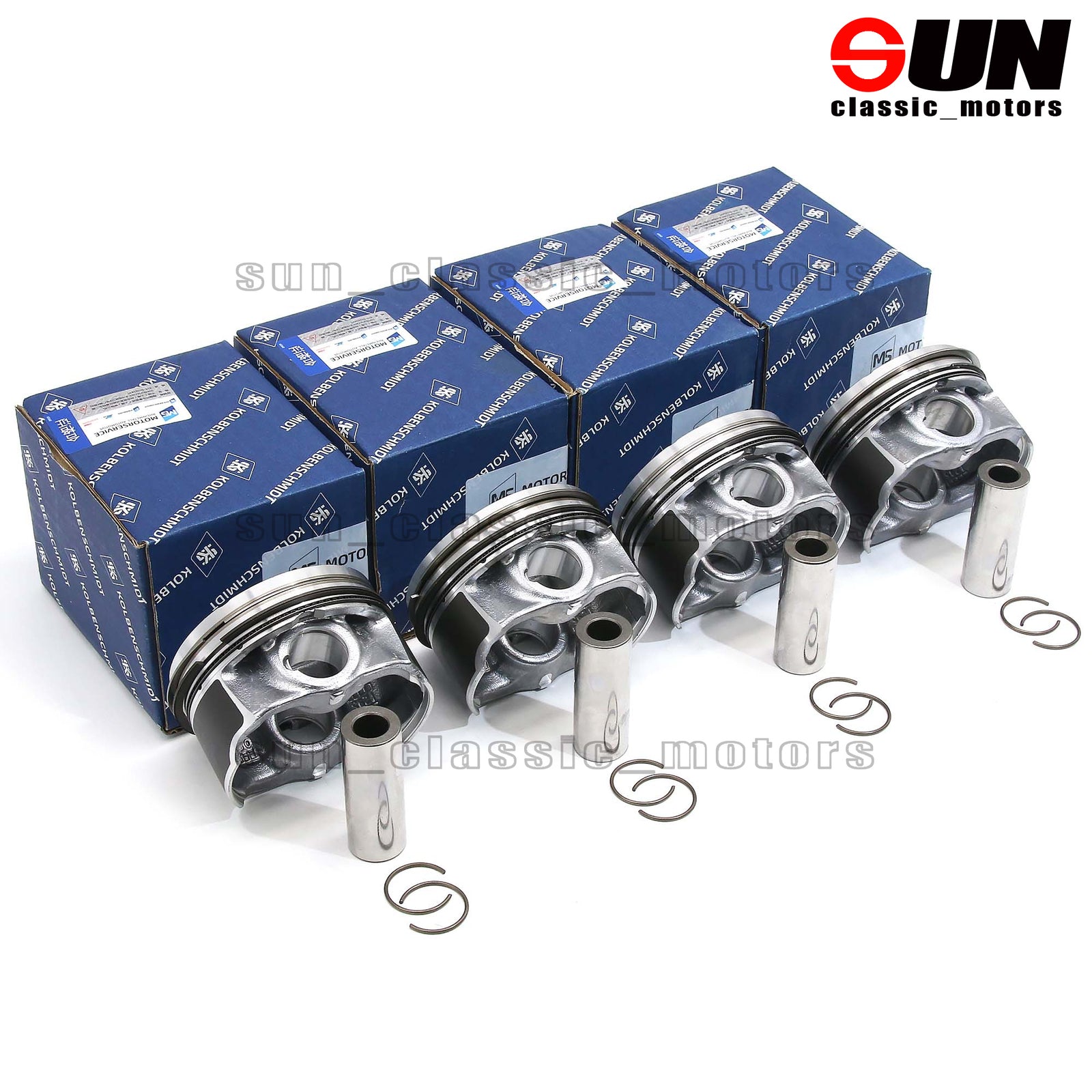 4 KS engine pistons and rings, 82.51 mm x 21 mm, for GTI for Passat and for Audi A3 2.0T EA888-