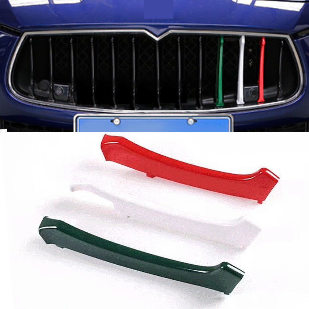 3-piece front grille trim inserts for Maserati Ghibli 2014 - 2016 ABS- n