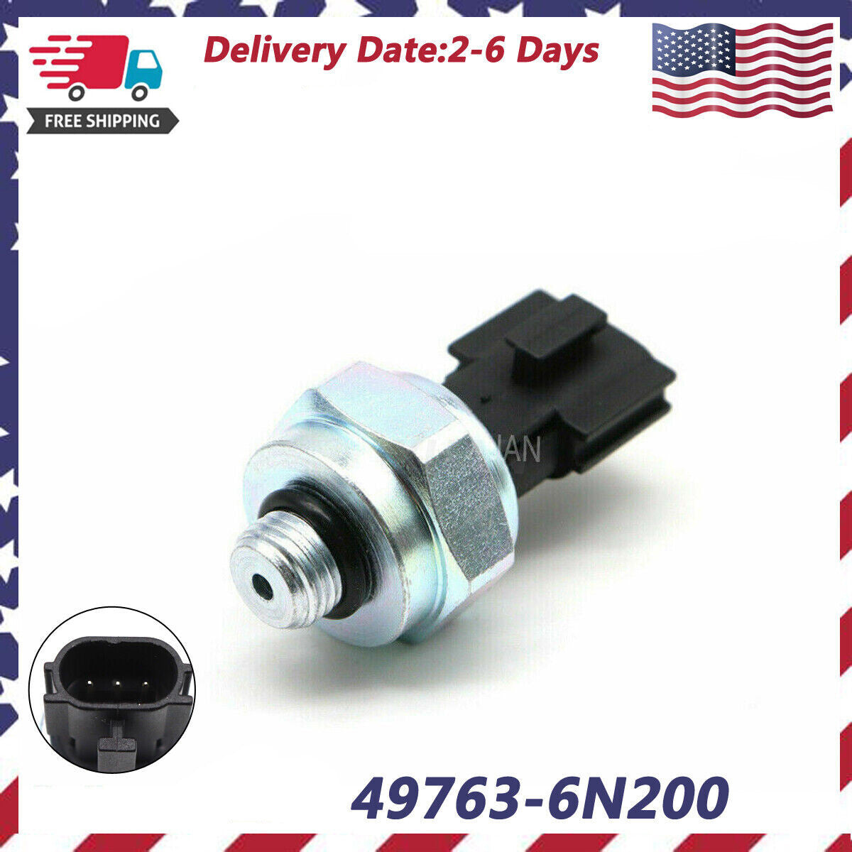 Pressure Sensor Power Steering Fit for 02-12 for Nissan Altima Murano 497636N20A Q