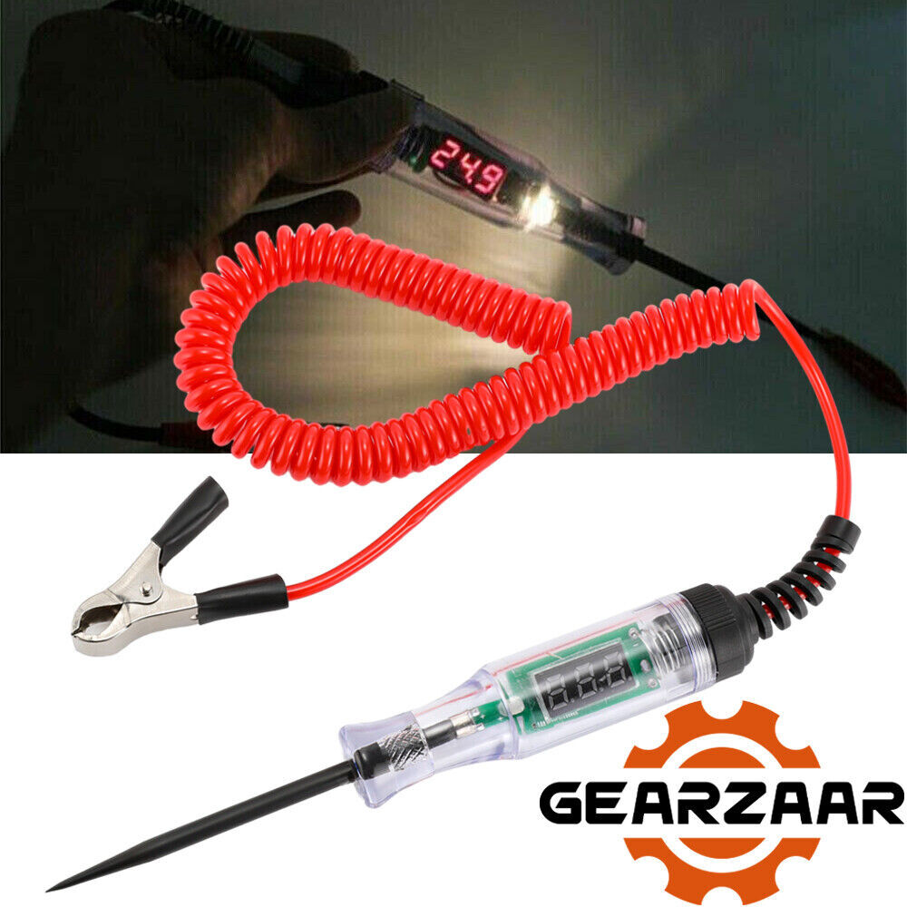3-48V Electric Car Fuse Tool Circuit Tester Probe Light Voltage Pen Detector US