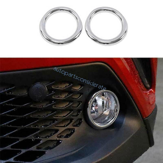 for Toyota CHR C-HR 2018-2022 Chrome Front Bumper Fog Light Molding Ring Trim 2X