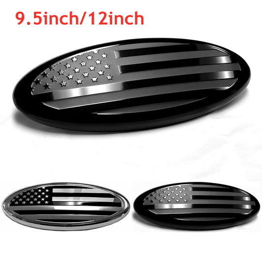 9.5-12 inch American flag oval badge for F150 and F250 front grille and tailgate. n