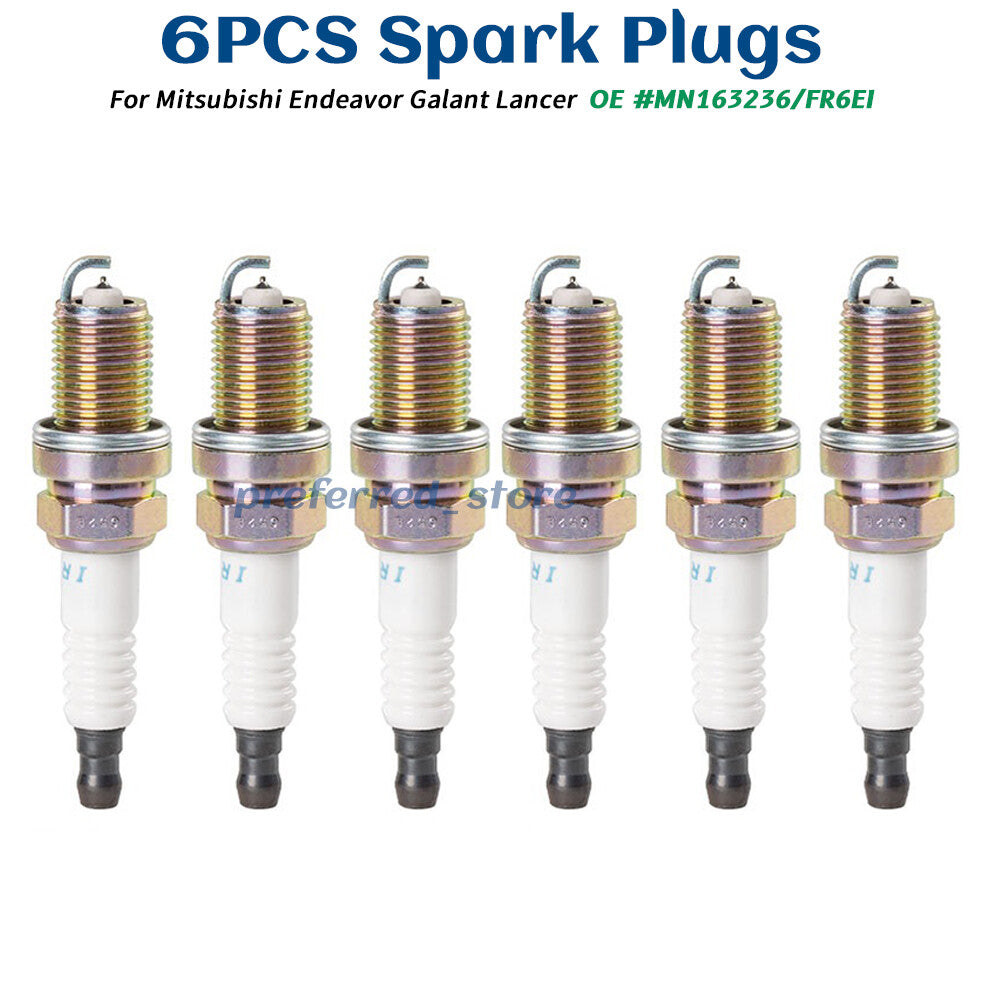 6-pack of iridium spark plugs MN163236 for Endeavor Galant Lancer v