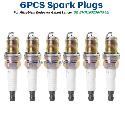 6-pack of iridium spark plugs MN163236 for Endeavor Galant Lancer v