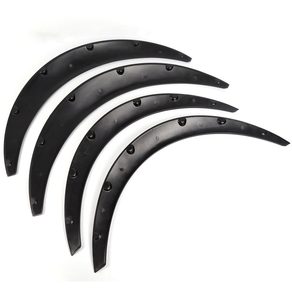 4 Pack Universal Fender Flares Extra Wide Body Flex Car Wheel Arches - v
