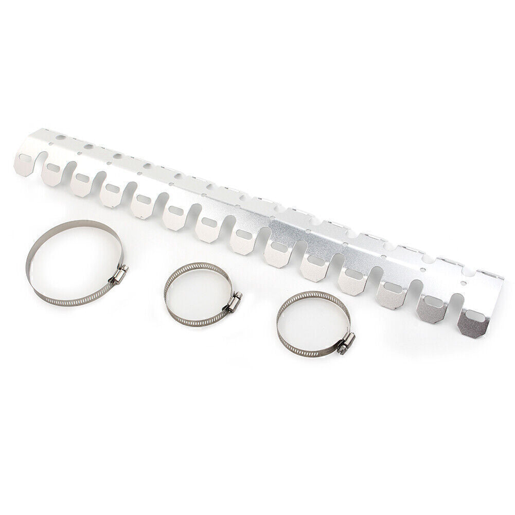 Motorcycle exhaust muffler pipe heat shield, shoe heel protection, off-road bicycle silver