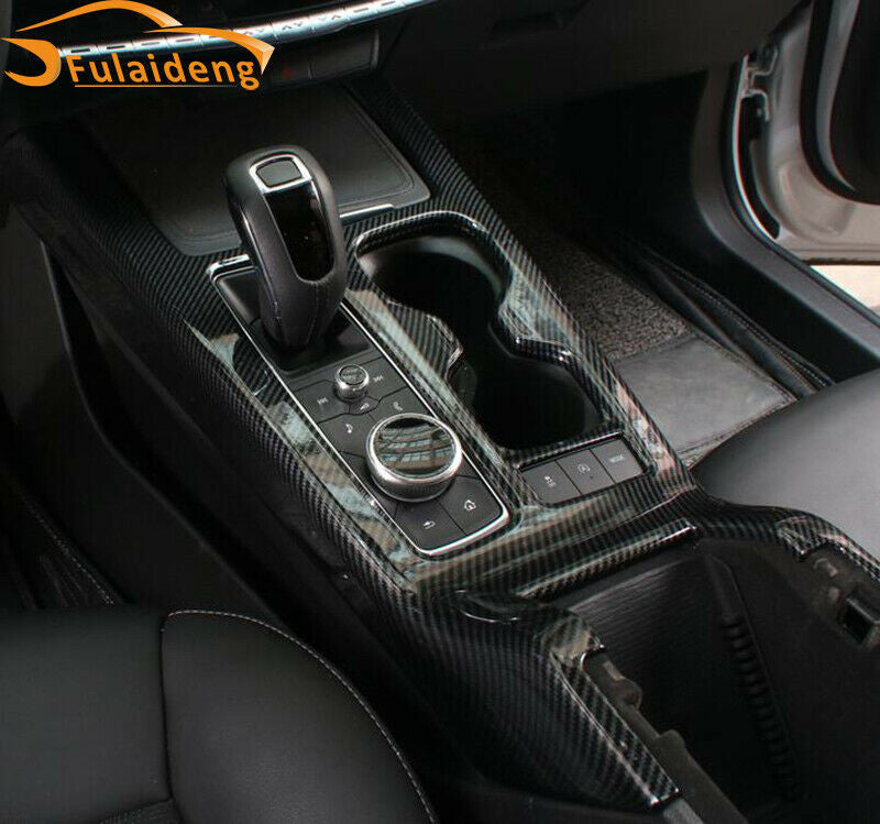 for Cadillac XT4 2018-2021 Carbon Fiber Control Gear Shift Box Panel Cover Trim
