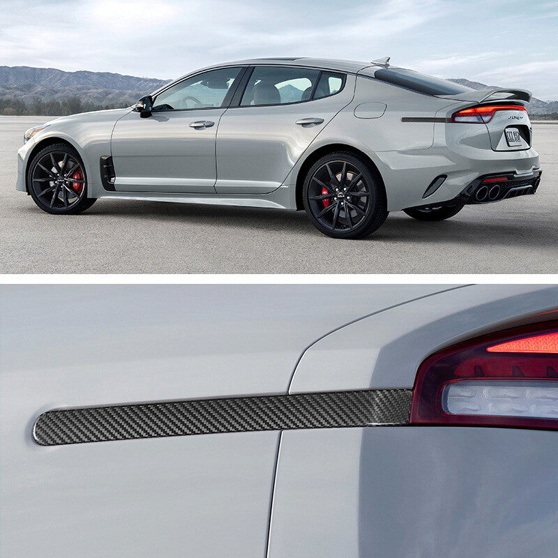 Carbon fiber automotive taillight reflector trim for Kia Stinger 18-23