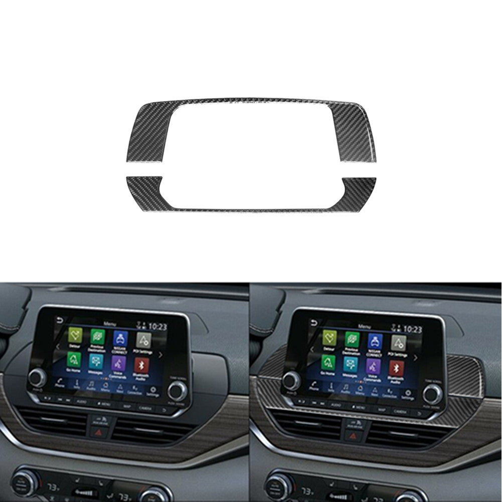 3Pc Red Carbon Fiber Hazard Light Frame Cover Trim for Cayenne 2003-2010 v