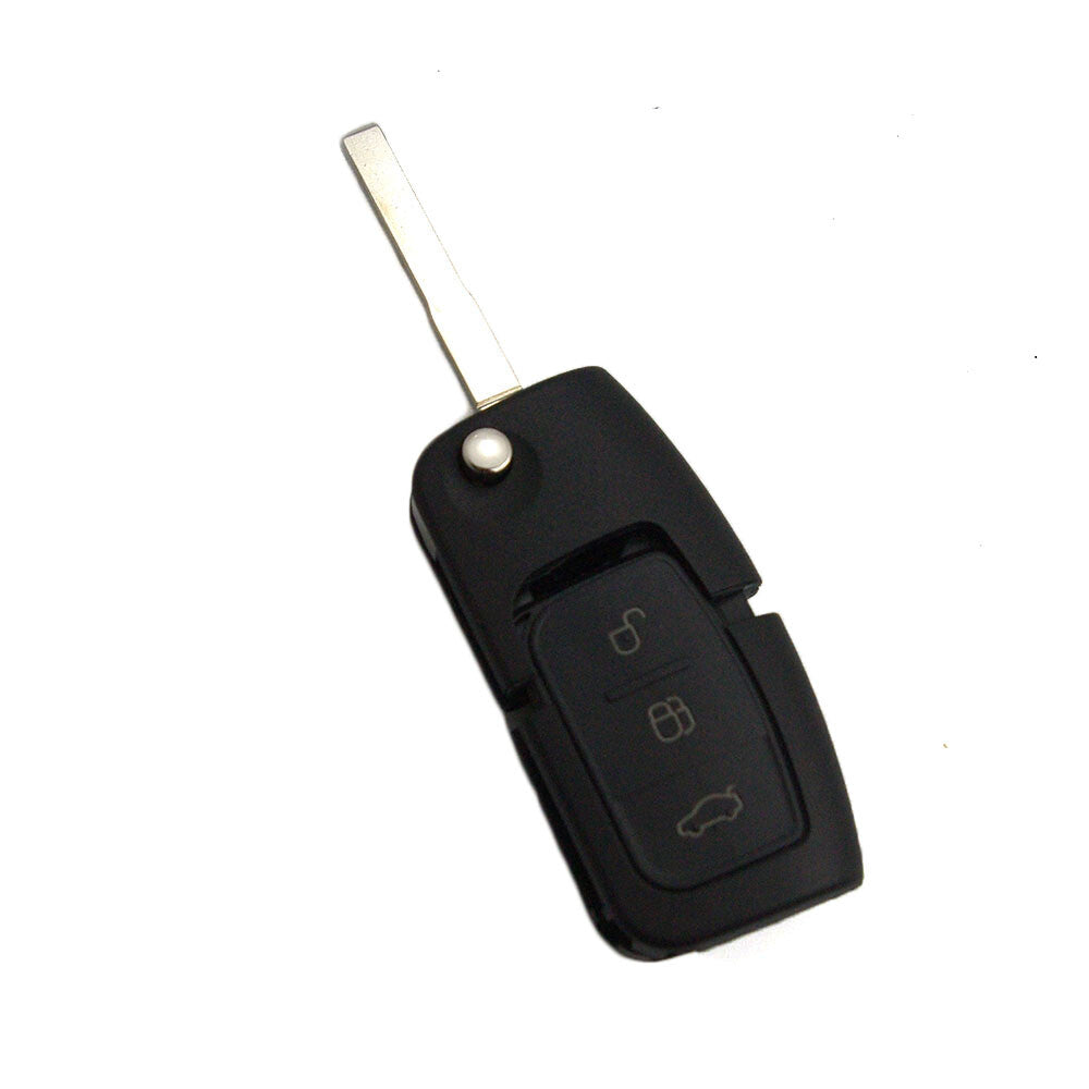 3 BTN Flip Remote Key Shell FOB Case Uncut fits for Ford Focus Fiesta C-Max Mondeo Q