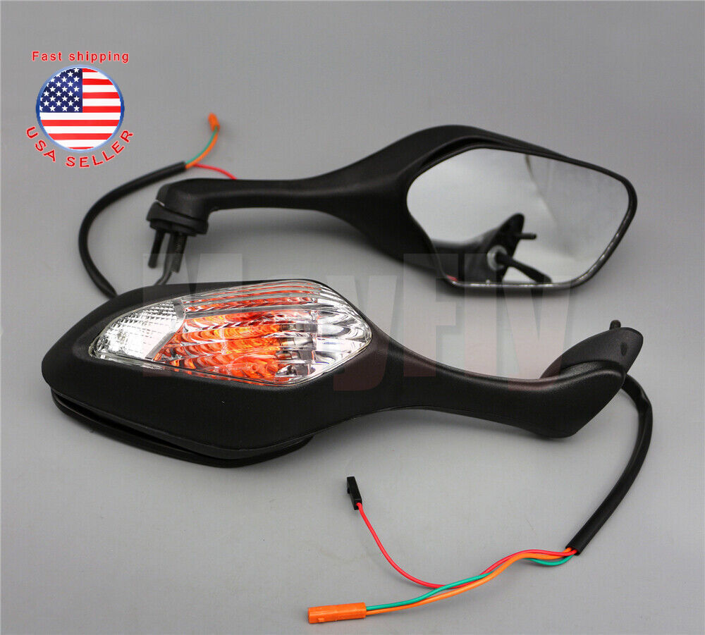 Clear Lens Rear View Mirrors w/Turn Signal Light Fit for Honda CBR1000RR 08-16