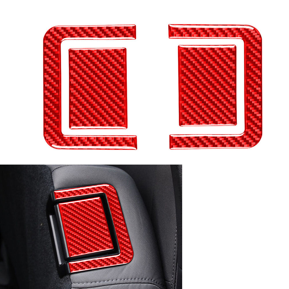 4x Carbon Fiber Rear for Seat Adjustment Panel Cover Trim for Toyota Tundra 14-21