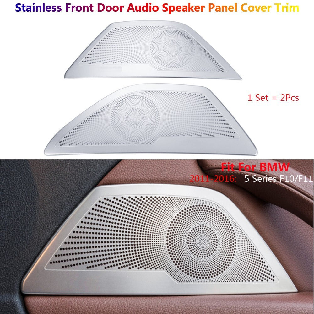 2x for BMW 5 Series F10 F11 Auto Car Door Speaker Stereo Cover Trims Accessories