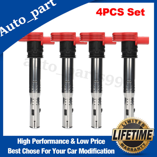 4 red LED coils for Touareg, for Audi A4, S5, R8, for A8 4.2 FSI 0221604800- n
