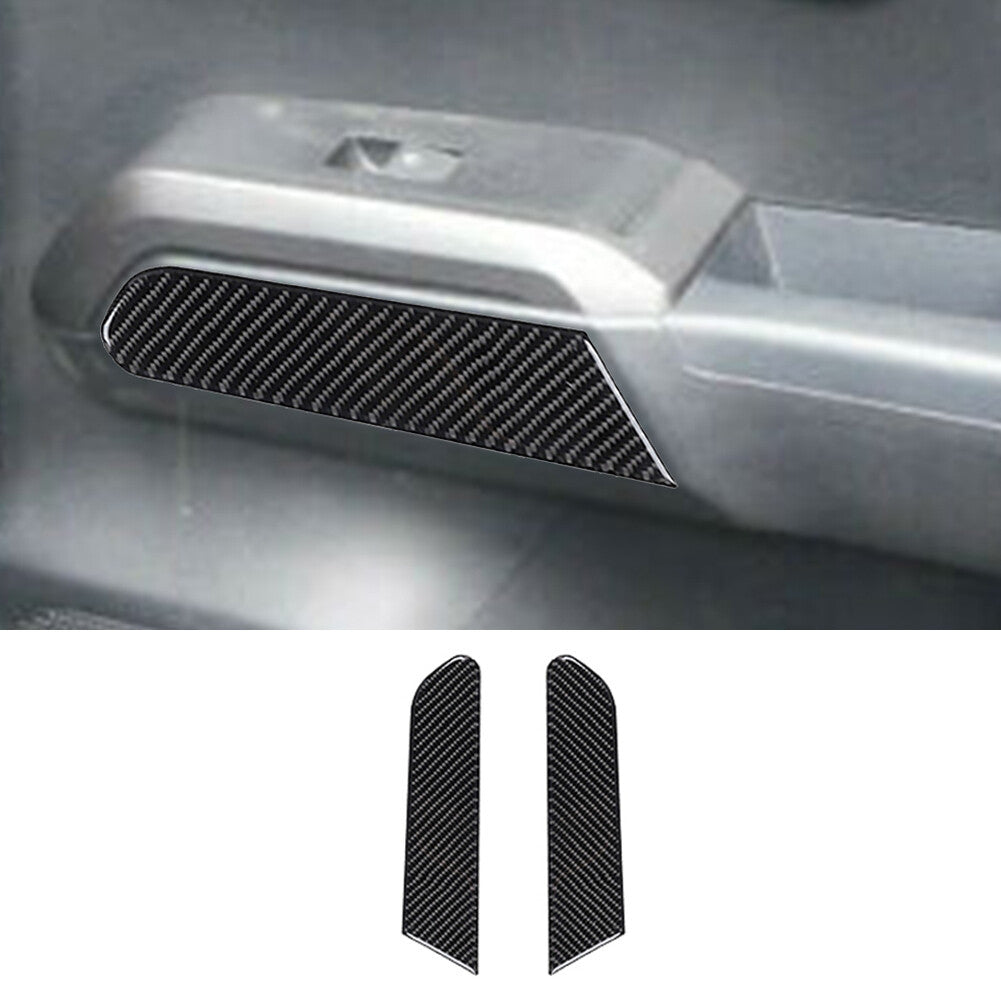 2x for Toyota Tacoma 2016-2022 Carbon Fiber Interior Rear Door Panel Cover Trim