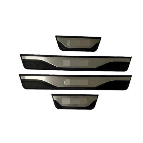 4P for Hyundai Kona 2018-2023 Silver Door Sill Scuff Guard Moulding Cover Trims
