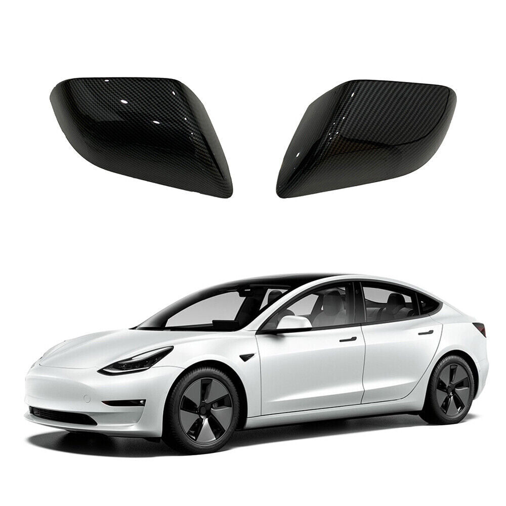 Replacement carbon fiber style side mirror covers for Model 3 2017-2023 n