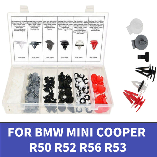 123PCS Bumper Door Clips Set Wheel Arch Trim for BMW for Mini Cooper R50 R52 R56 R53