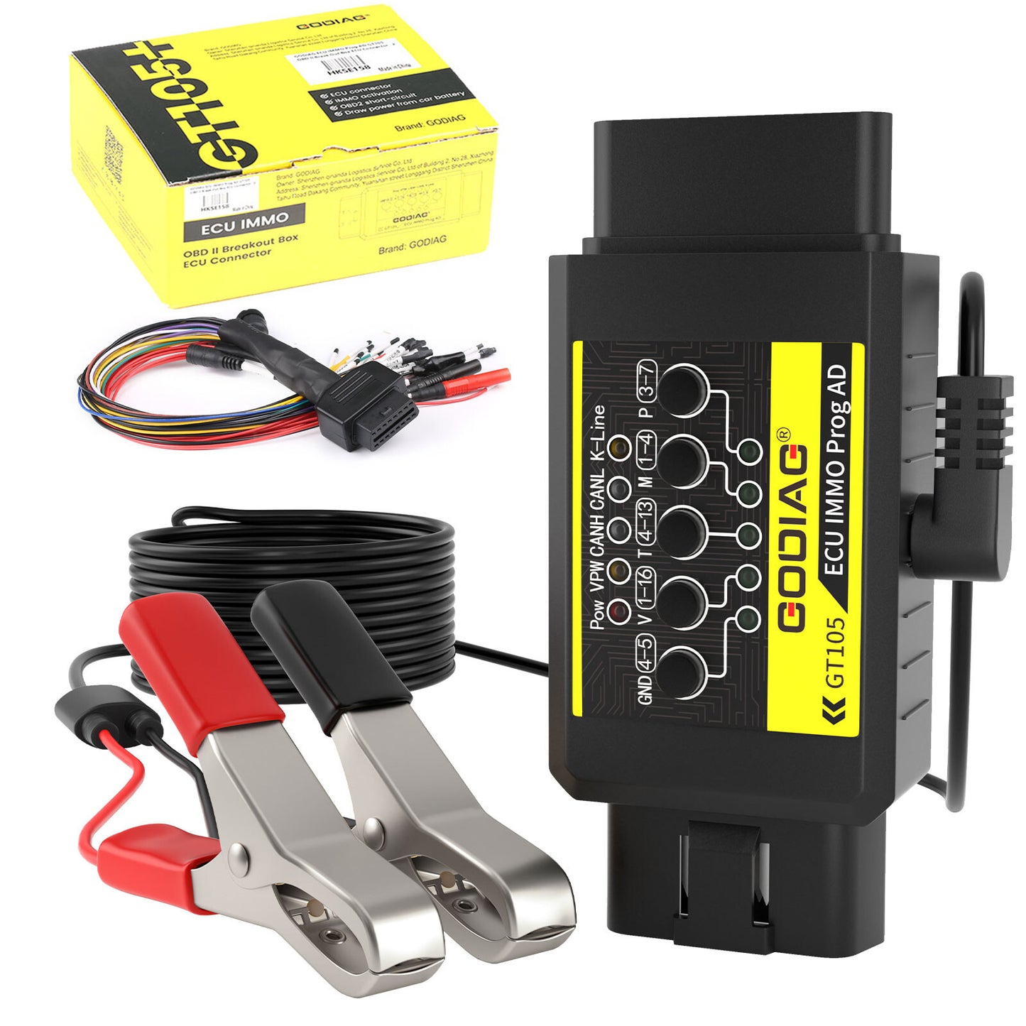GODIAG GT105 OBD2 Break Out Box OBD Assistant +Full Protocol OBD2 Jumper Cables