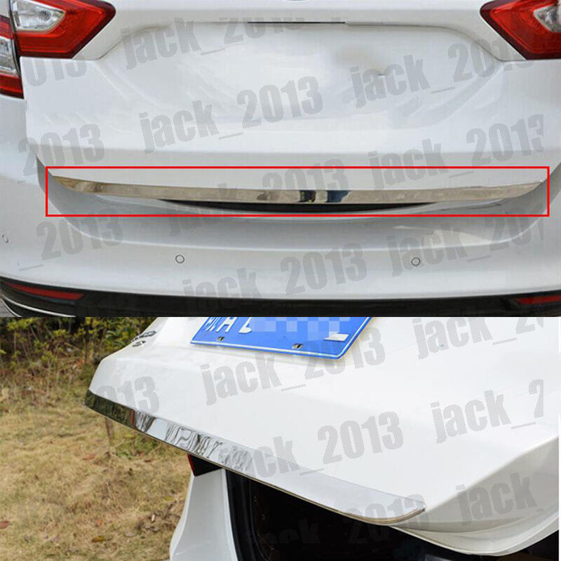 Steel Chrome REAR Tail Door Trunk Lid Strip Trim for Ford Mondeo Fusion 2013-20