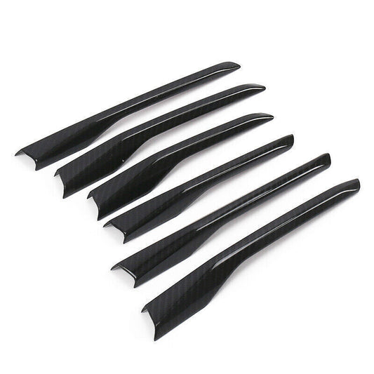 6X Carbon Fiber Style Front Fog Light Trim Cover Strip for Cadillac XT5 2017-24