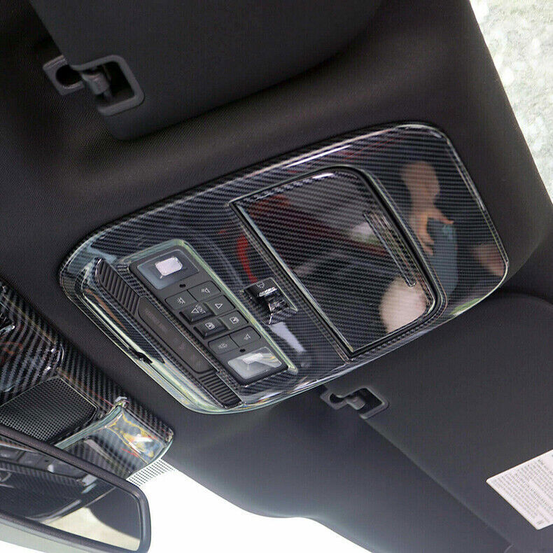 For 2x Carbon ABSCar Front Reading Light Lamp Cover Trim 2022-2023 n