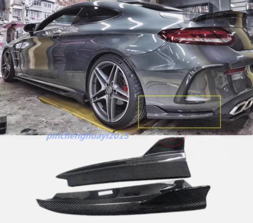 Suitable for Mercedes-Benz C63S AMG Coupe 2015 - 22 Dry Carbon Rear Bumper Side Lips