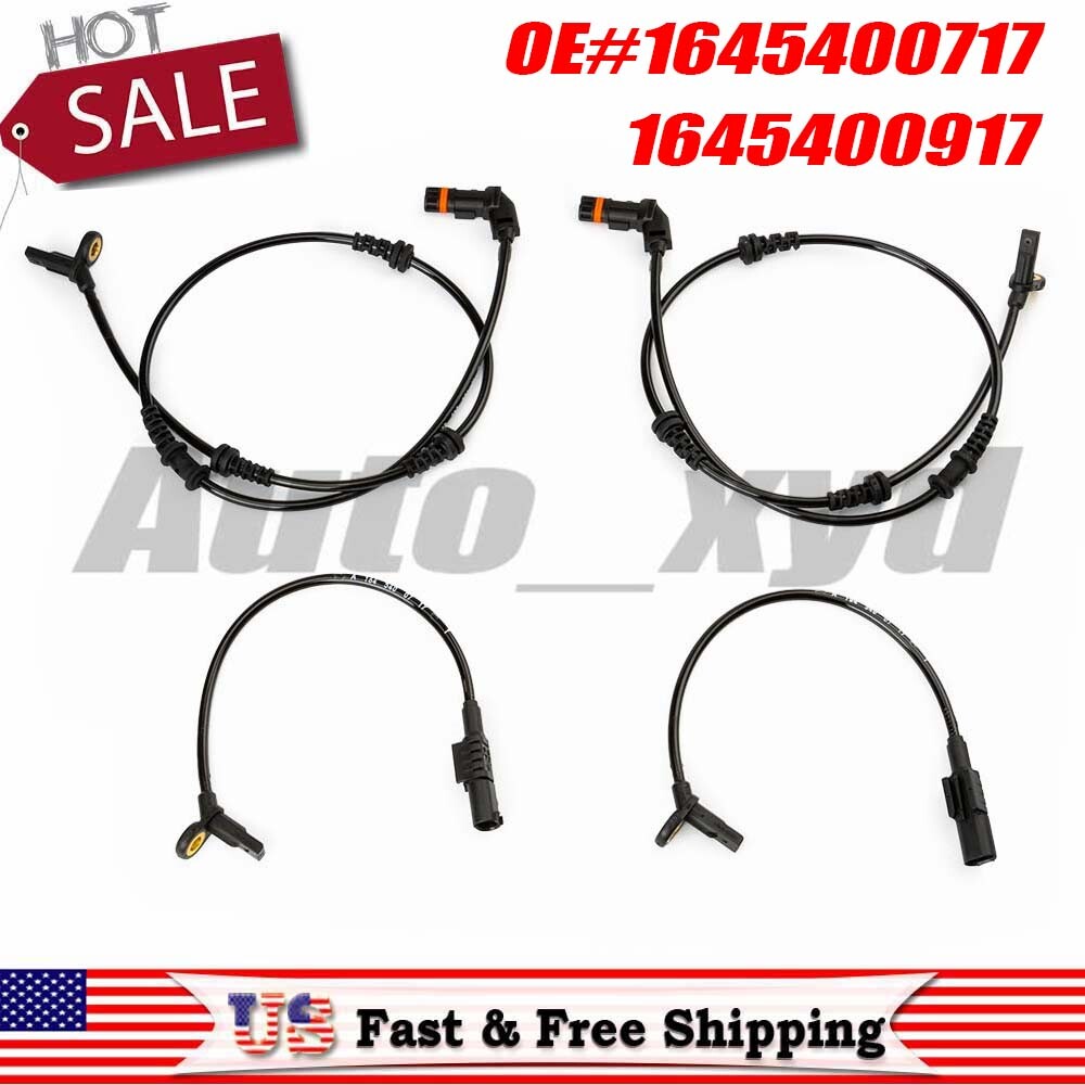 4PCS Front Rear ABS Wheel Speed Sensor for Mercedes GL320 GL450 ML350 3.0L 3.5L