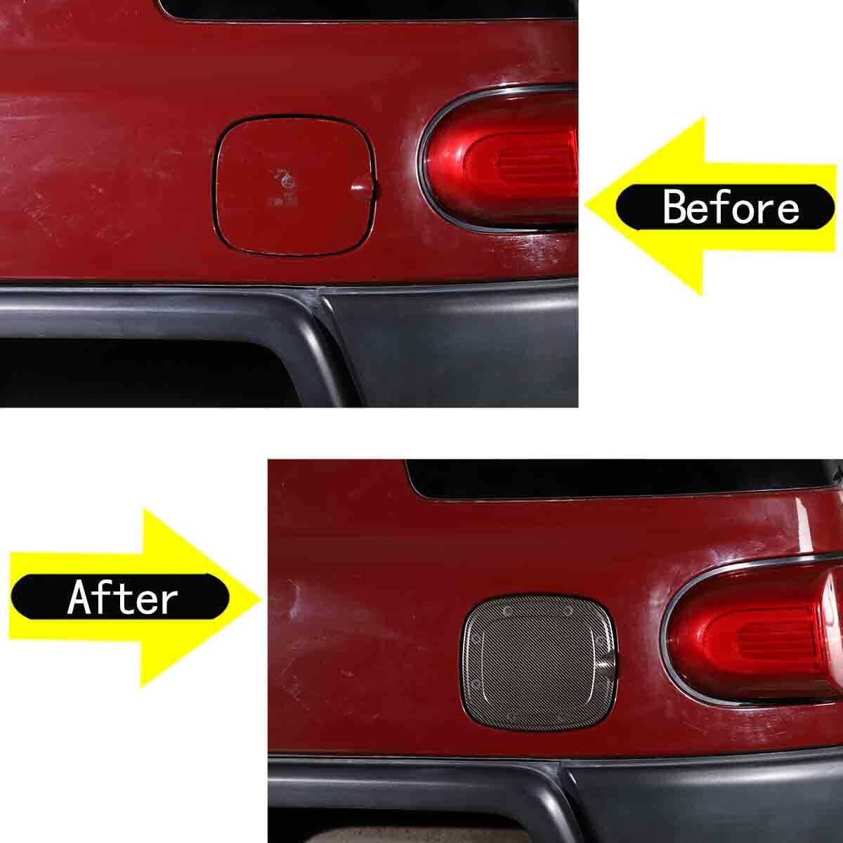 for Toyot@ FJ Cruiser 2007-2021 Steel Fuel Filler Tank Cover Door Gas Cap Trim