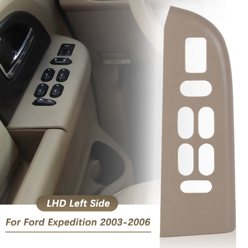 Left Driver Door Panel TAN Window Switch Bezel Fit for Ford Expedition 2003-2006