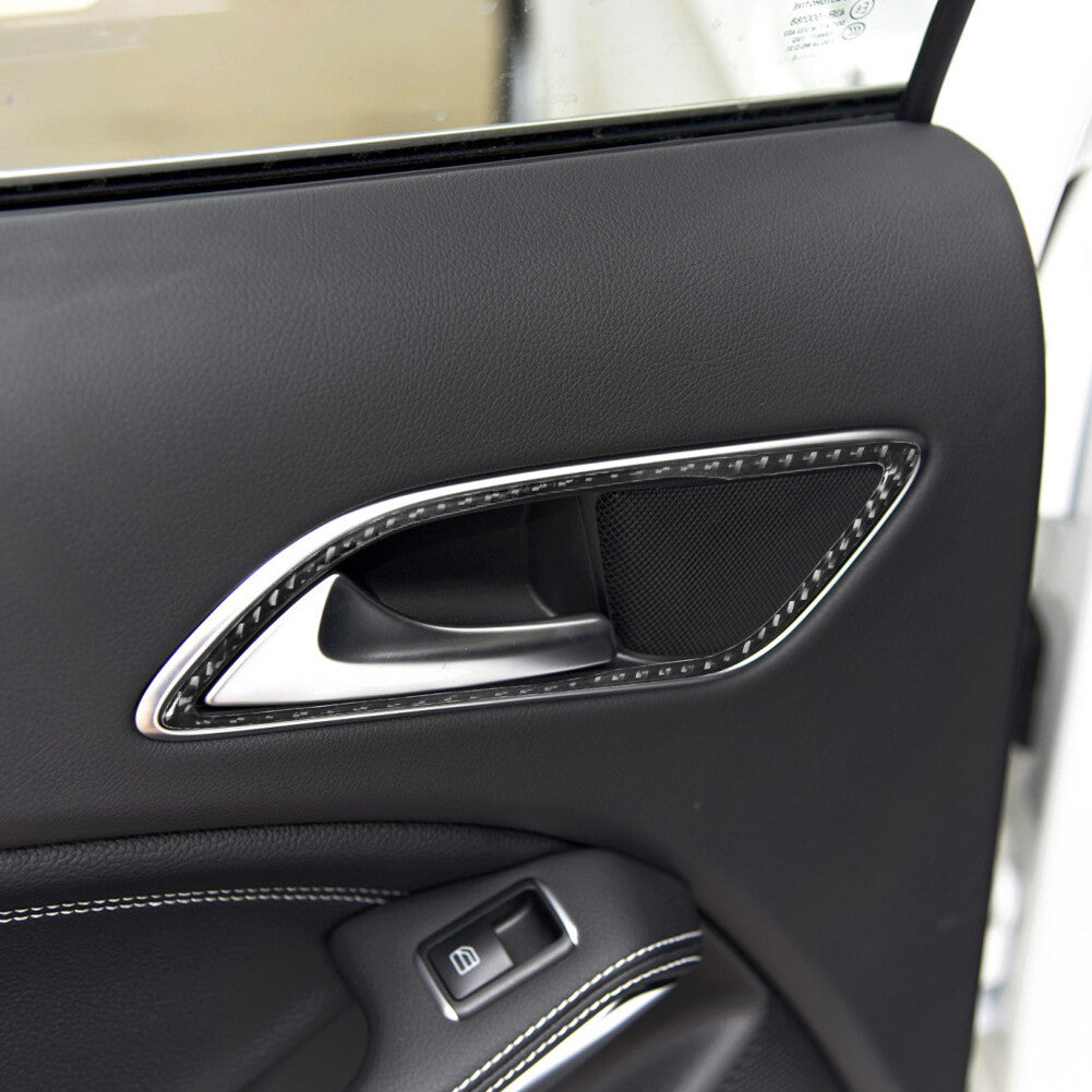 4Pcs Carbon Fiber Shifter Console Trim for Land Rover Discovery Sport 2015-2019 v